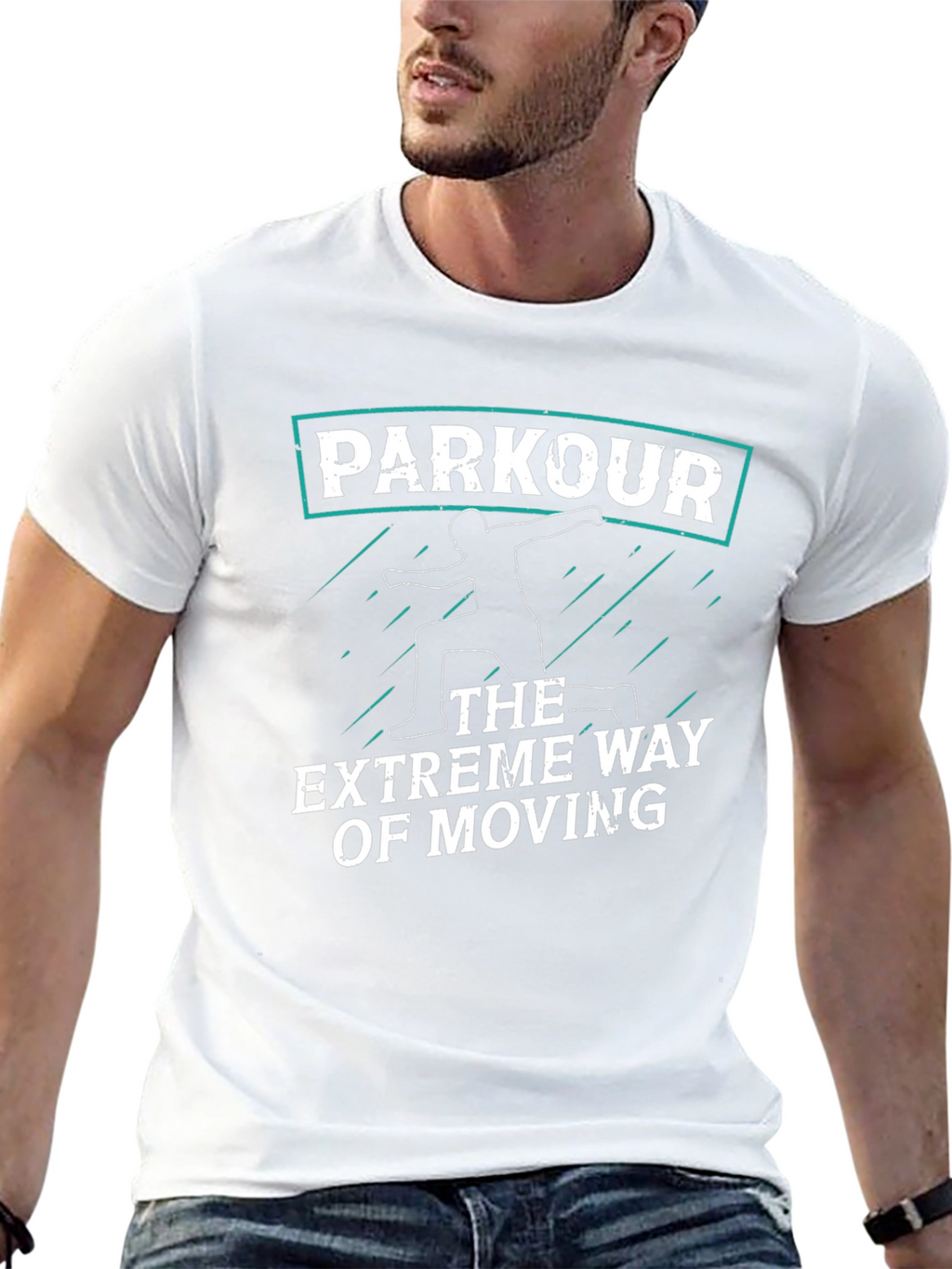 Parkour Extreme Way of Moving Graphic Black Tee