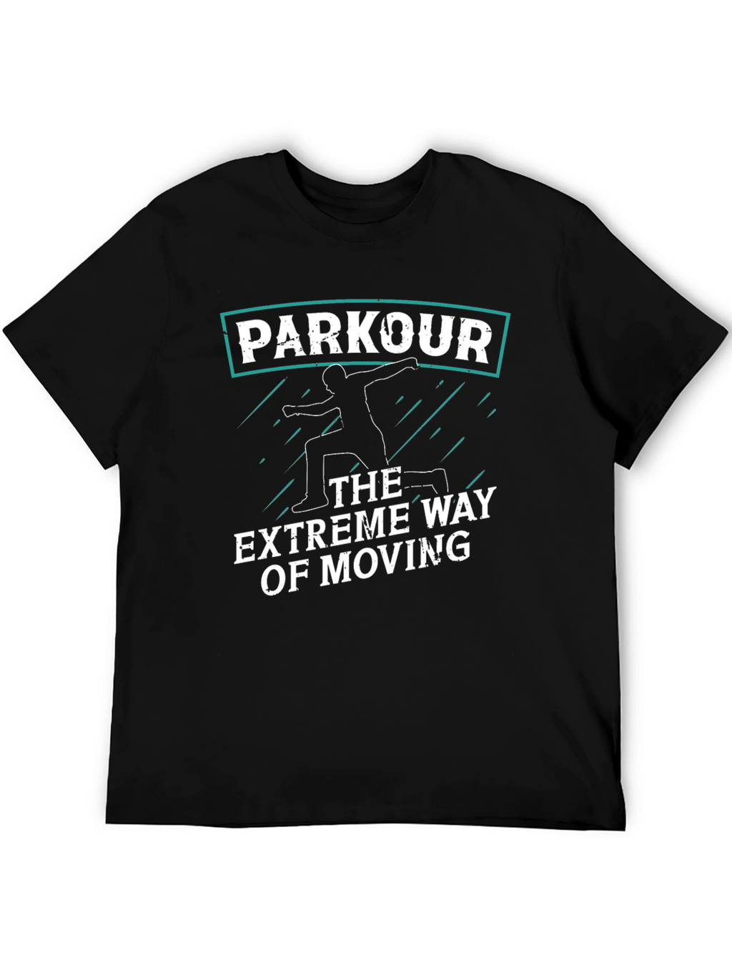 Parkour Extreme Way of Moving Graphic Black Tee