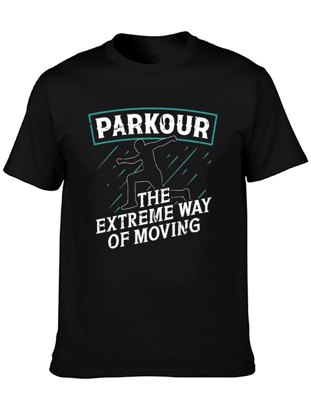 Parkour Extreme Way of Moving Graphic Black Tee