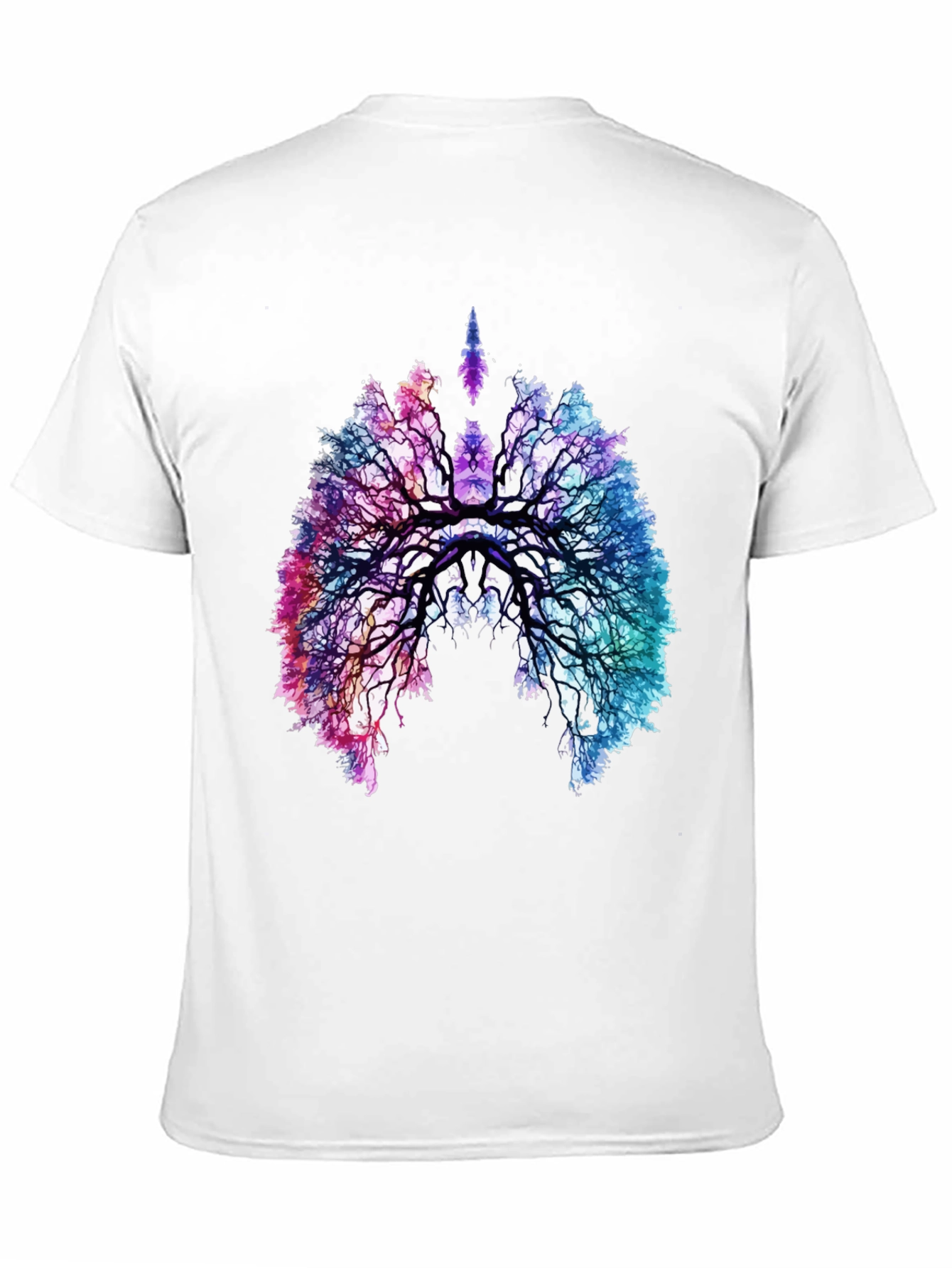 Nature Lungs Graphic Tee - Black Cotton T-Shirt