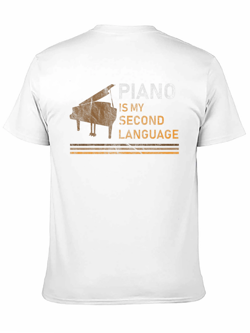 Piano is My Second Language Graphic Tee