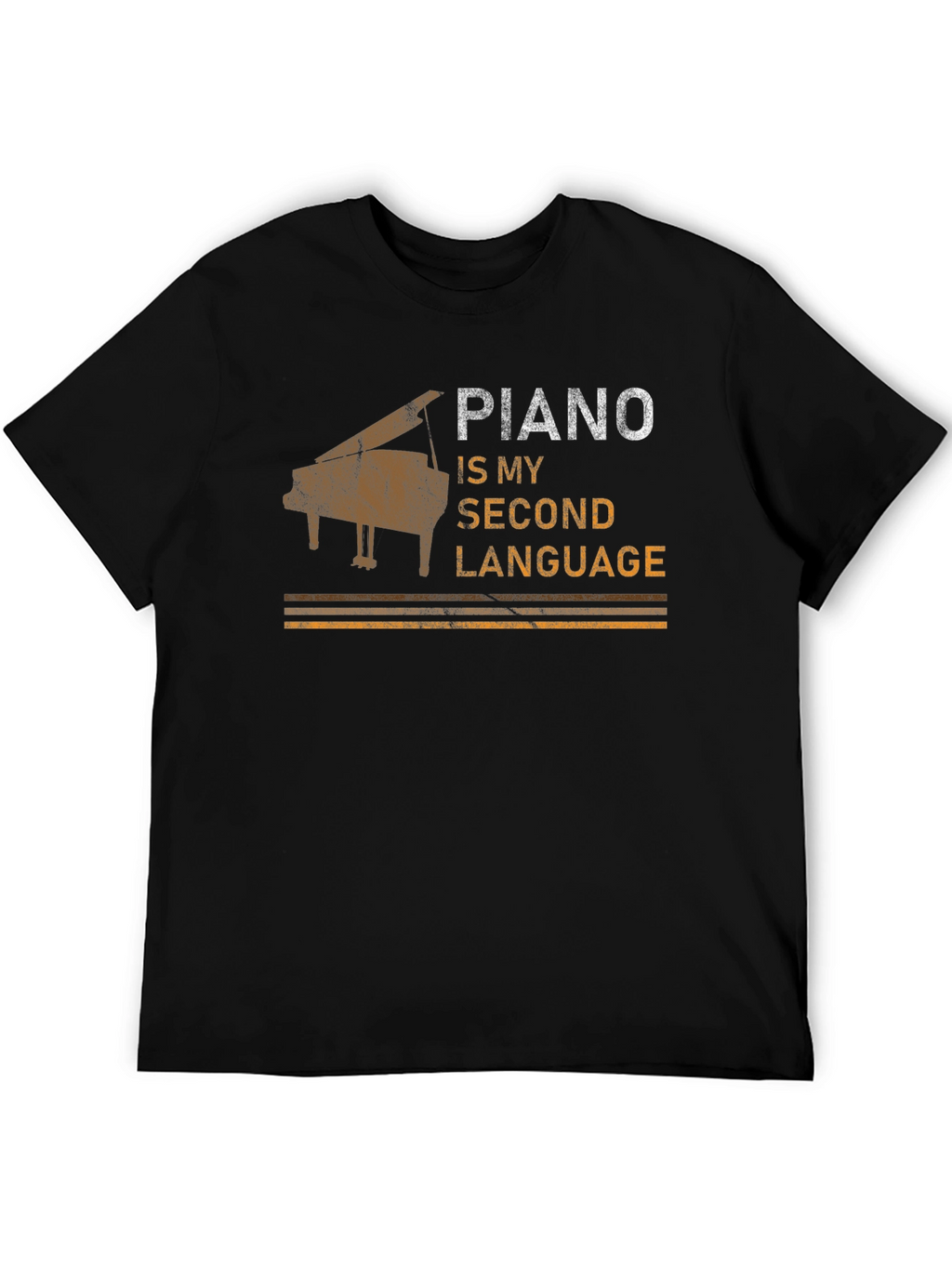 Piano is My Second Language Graphic Tee