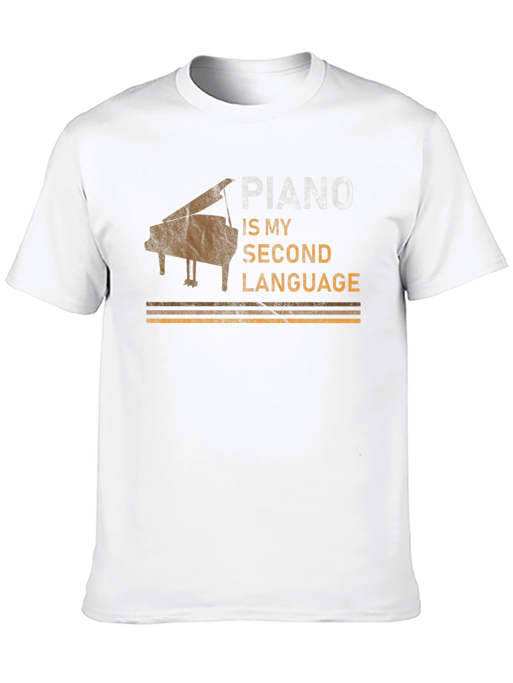 Piano is My Second Language Graphic Tee