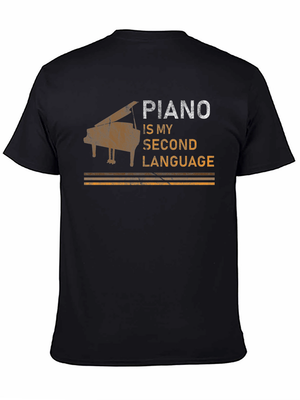Piano is My Second Language Graphic Tee