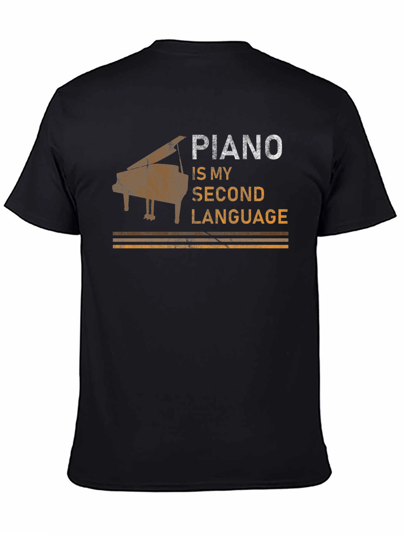 Piano is My Second Language Graphic Tee