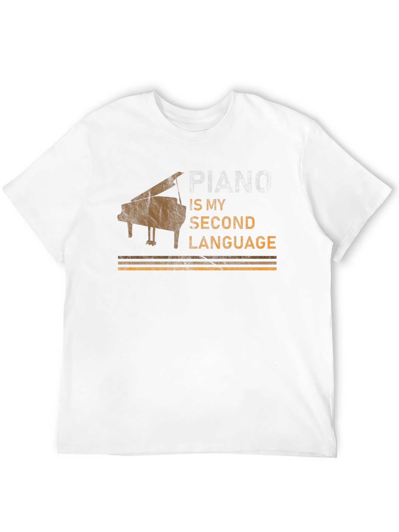 Piano is My Second Language Graphic Tee
