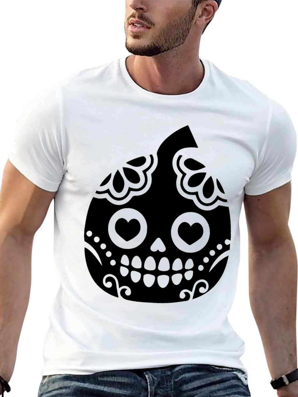 Sugar Skull Pumpkin Halloween T-Shirt