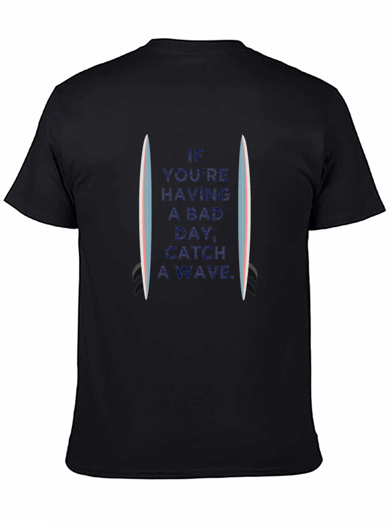 Catch a Wave Graphic Tee - Mens Black T-Shirt