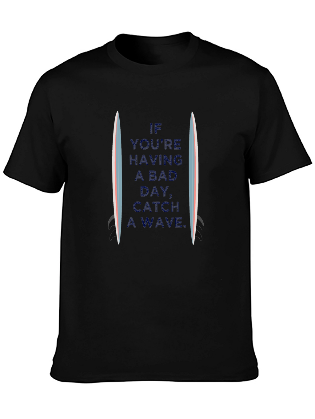 Catch a Wave Graphic Tee - Mens Black T-Shirt
