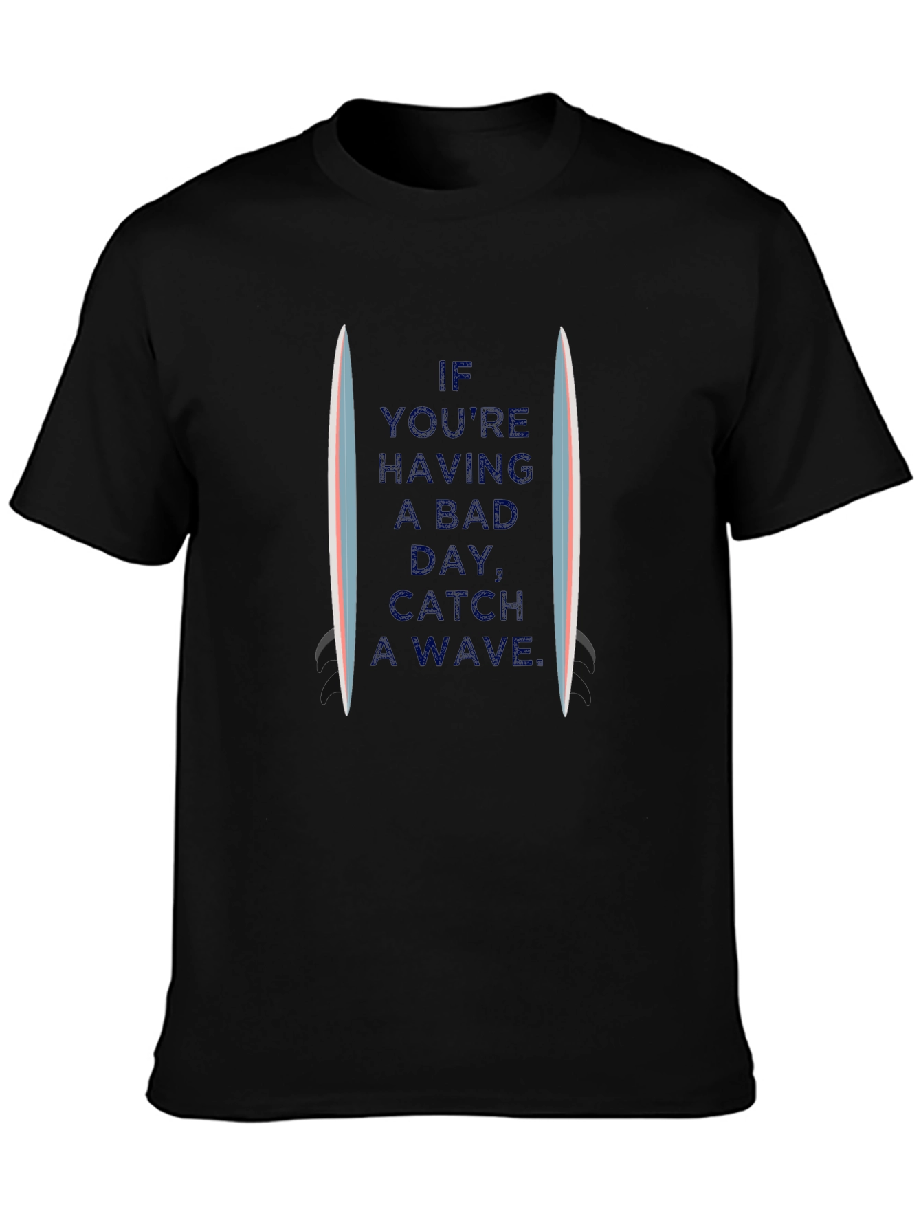 Catch a Wave Graphic Tee - Mens Black T-Shirt