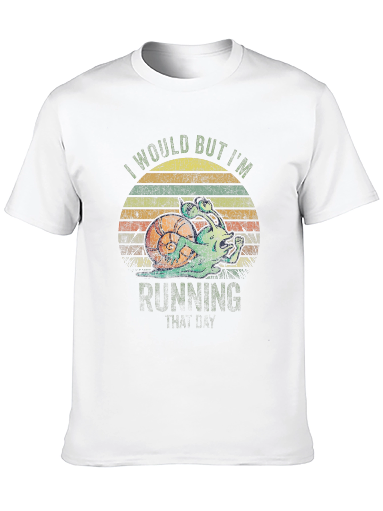 Funny Snail Running Graphic T-Shirt