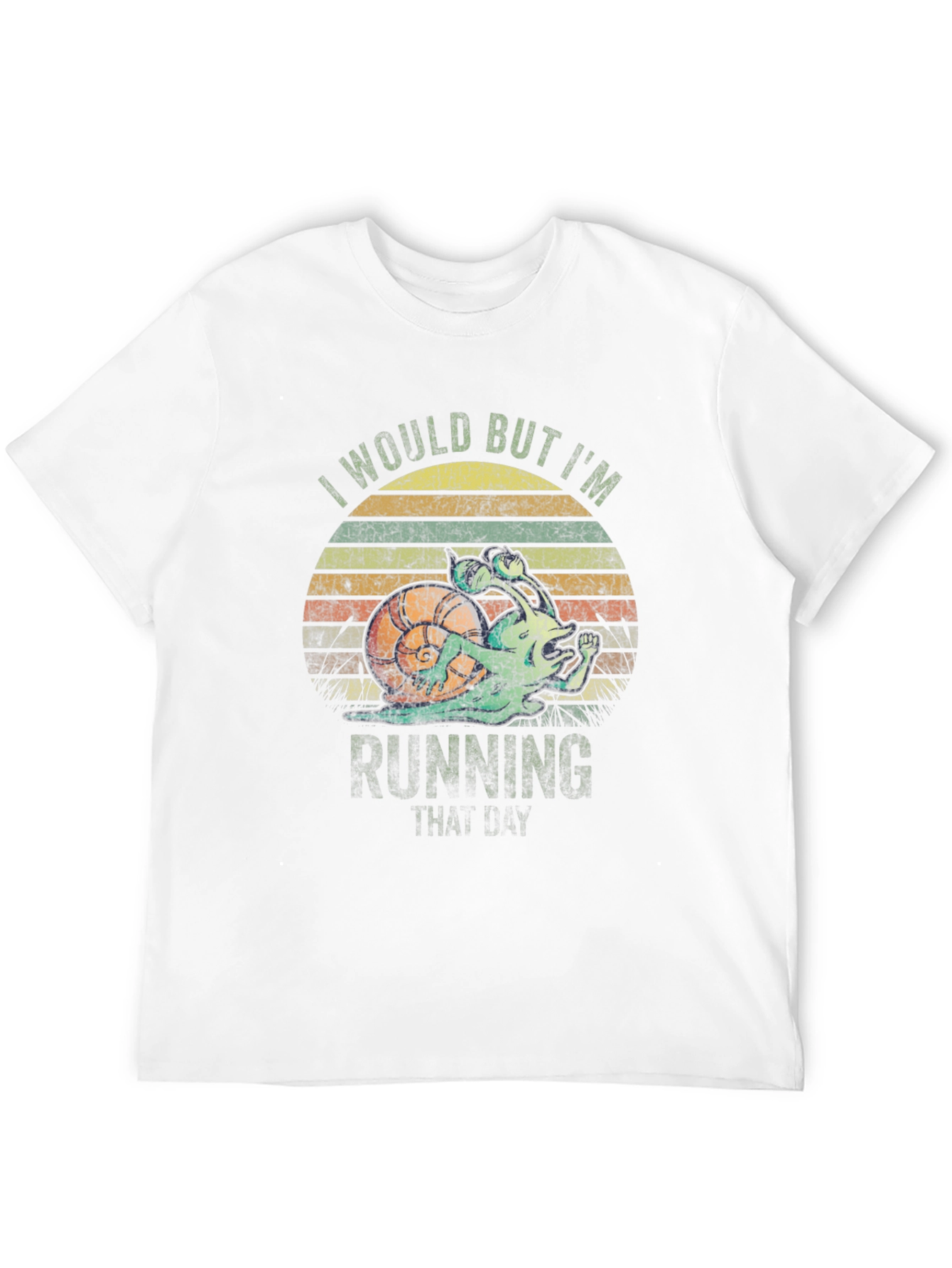 Funny Snail Running Graphic T-Shirt