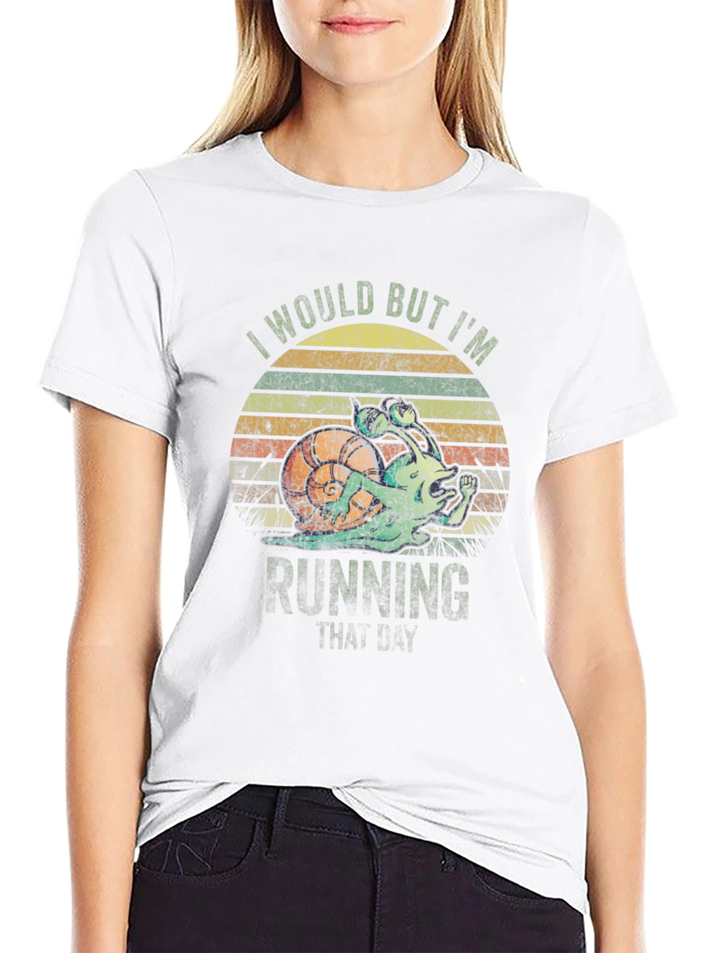 Funny Snail Running Graphic T-Shirt