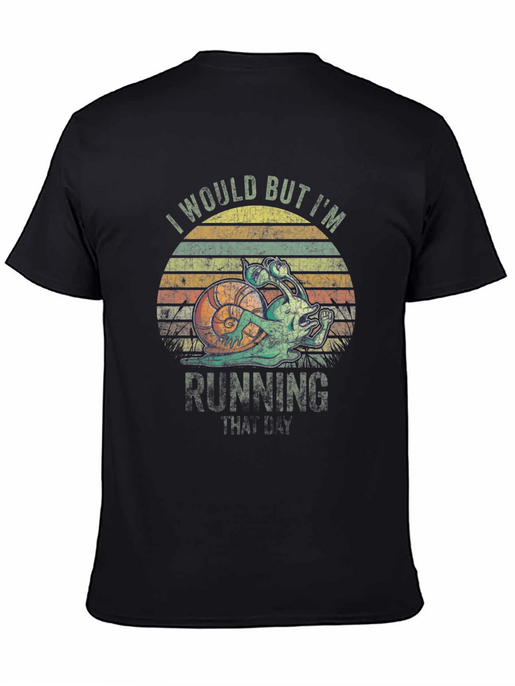 Funny Snail Running Graphic T-Shirt