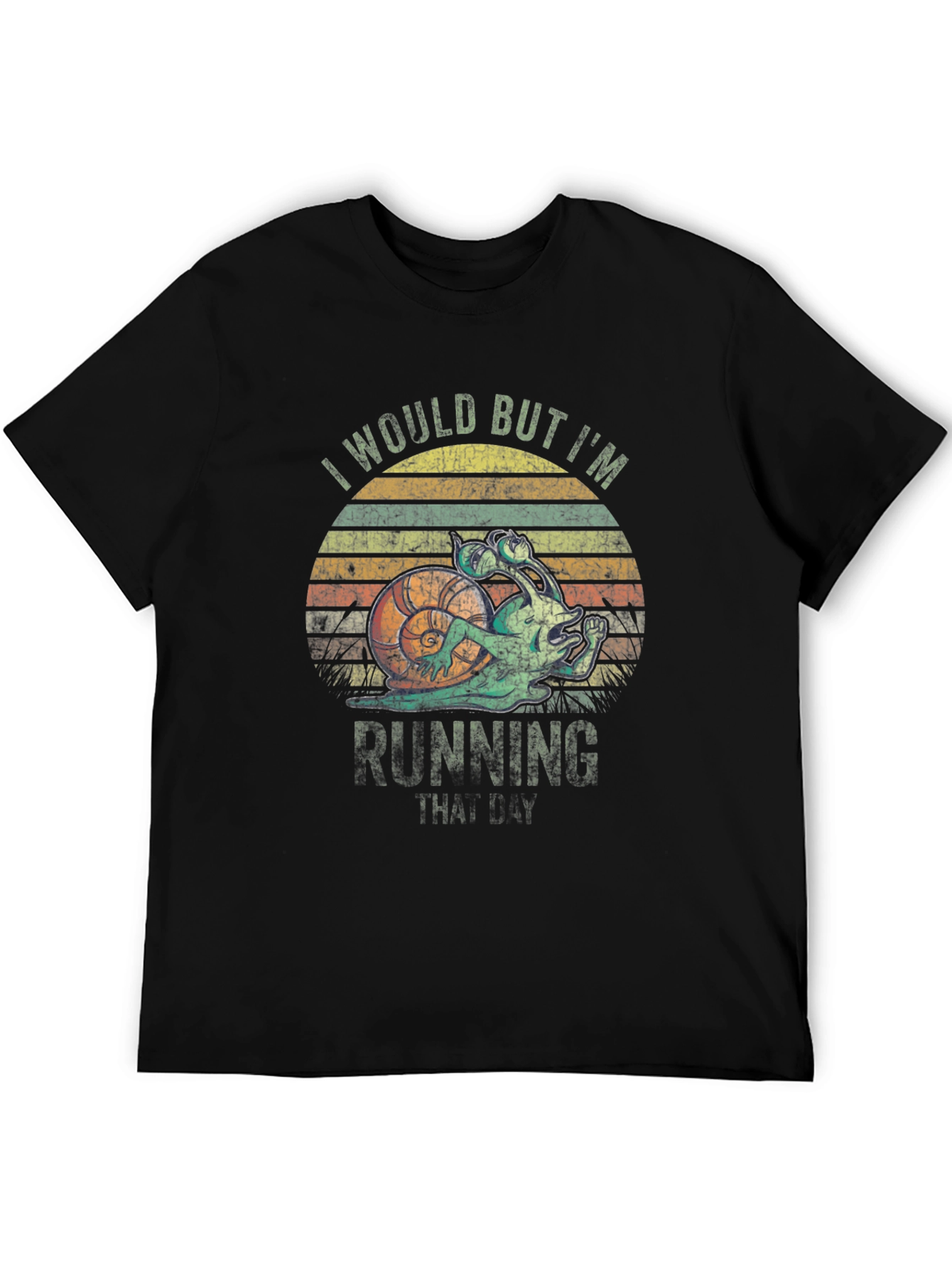 Funny Snail Running Graphic T-Shirt