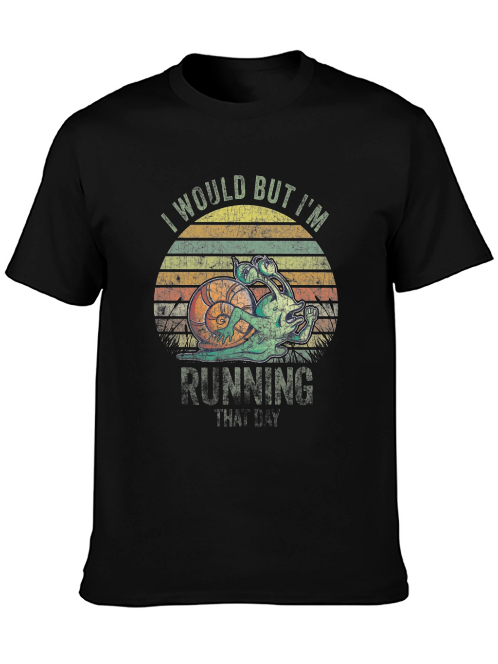Funny Snail Running Graphic T-Shirt