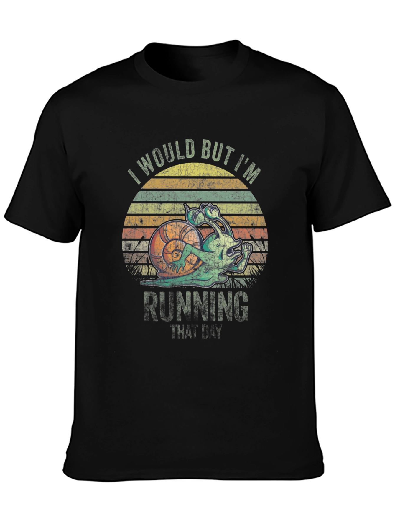 Funny Snail Running Graphic T-Shirt