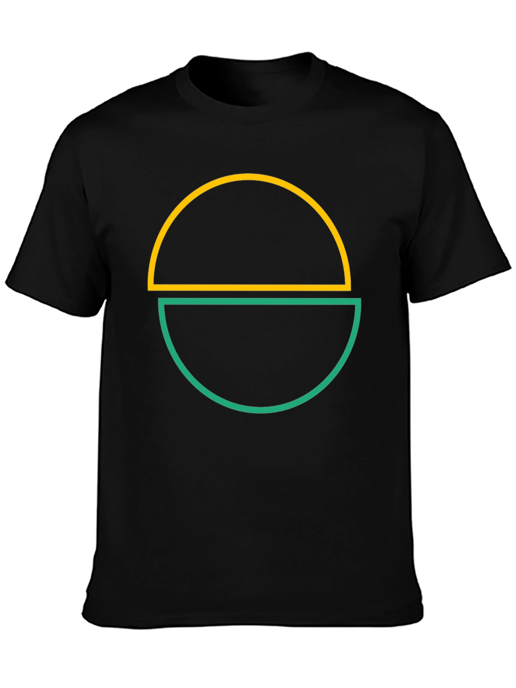 Abstract Half Circle Graphic Tee - Modern Design