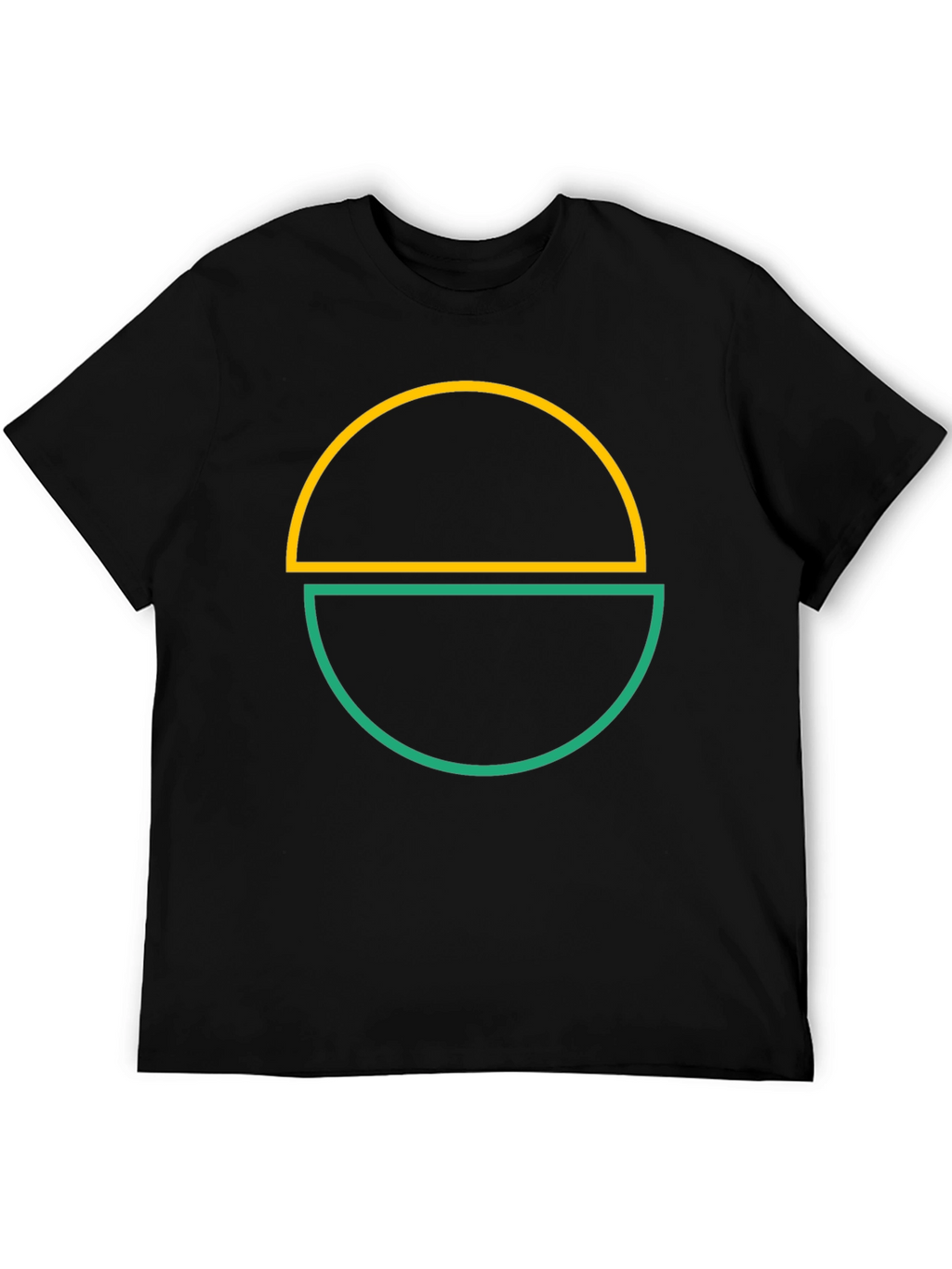 Abstract Half Circle Graphic Tee - Modern Design