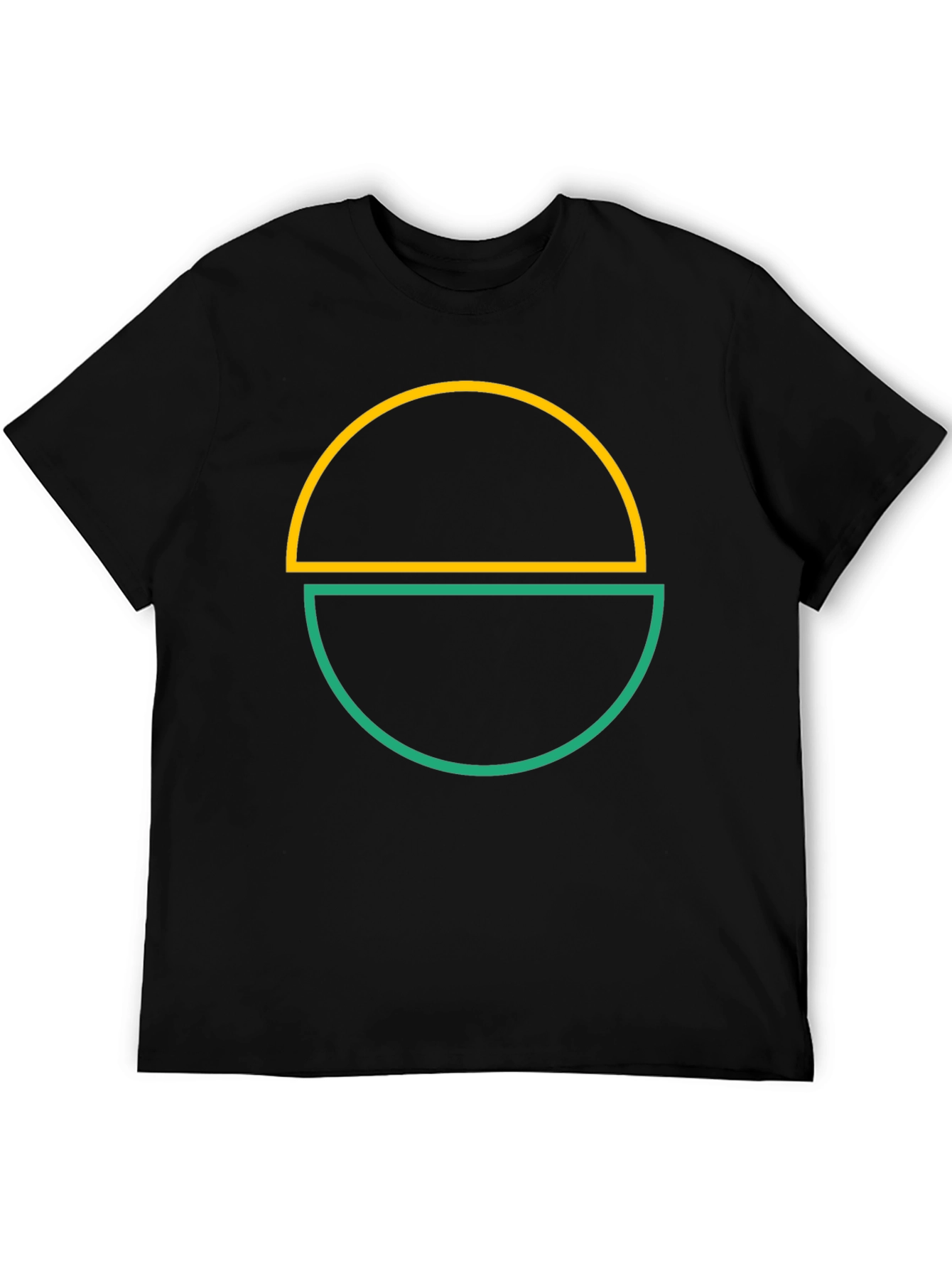 Abstract Half Circle Graphic Tee - Modern Design