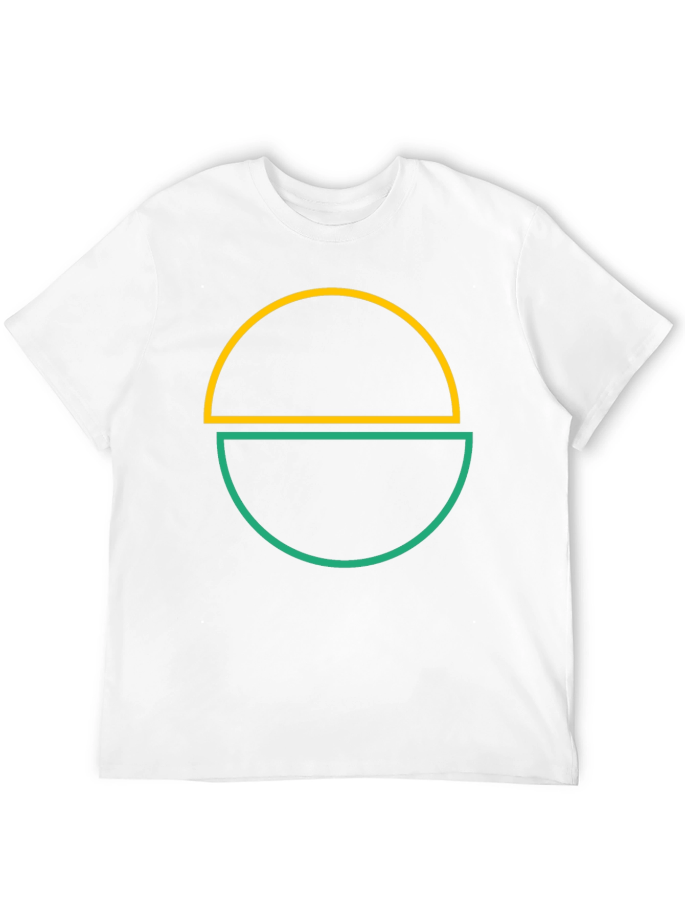 Abstract Half Circle Graphic Tee - Modern Design