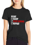 Eat Sleep Cliff Diving Repeat Black T-Shirt