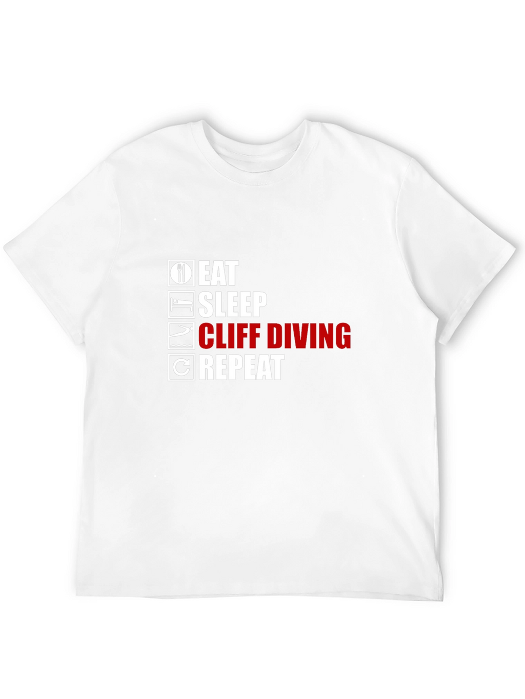 Eat Sleep Cliff Diving Repeat Black T-Shirt