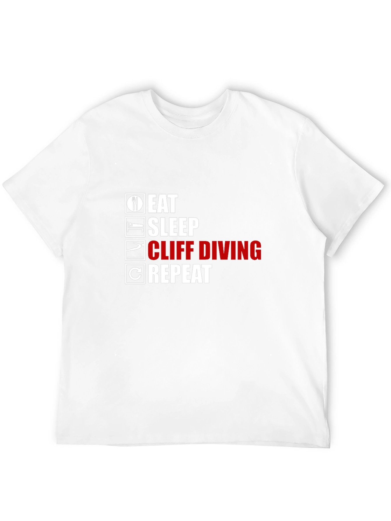 Eat Sleep Cliff Diving Repeat Black T-Shirt