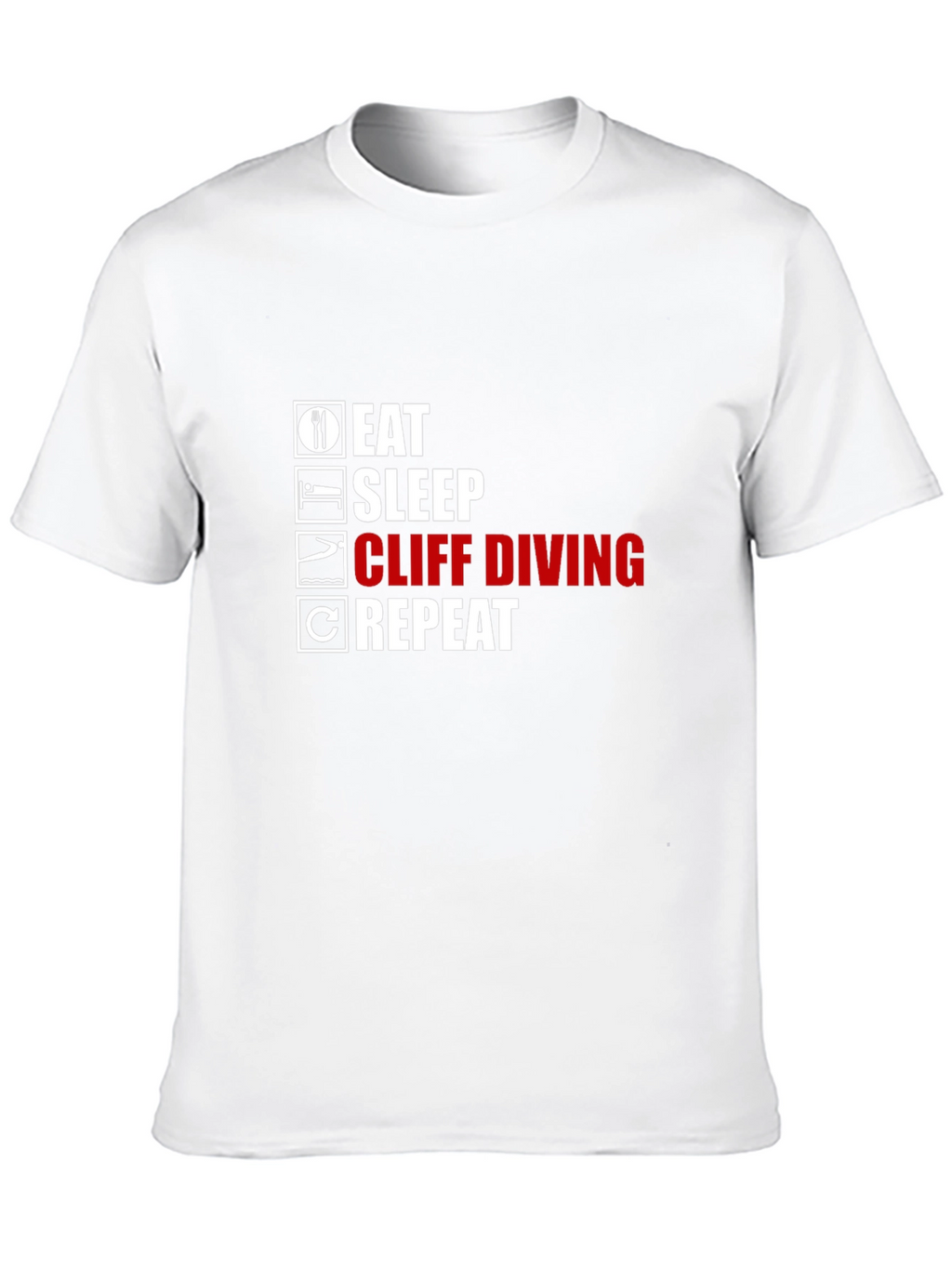 Eat Sleep Cliff Diving Repeat Black T-Shirt