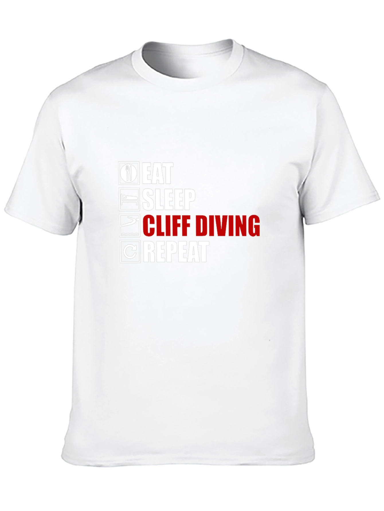 Eat Sleep Cliff Diving Repeat Black T-Shirt