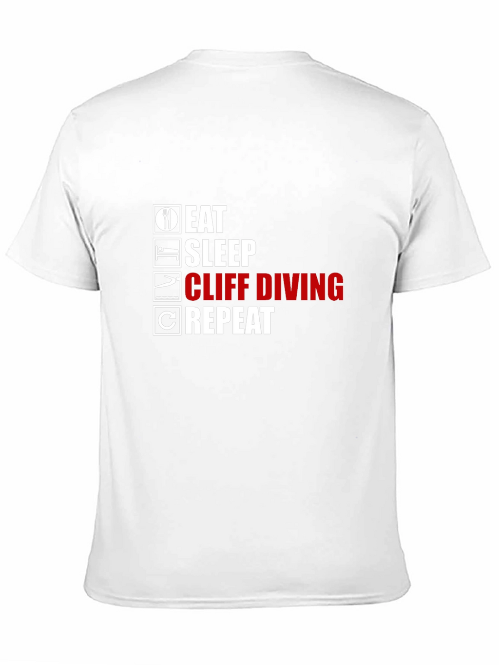 Eat Sleep Cliff Diving Repeat Black T-Shirt