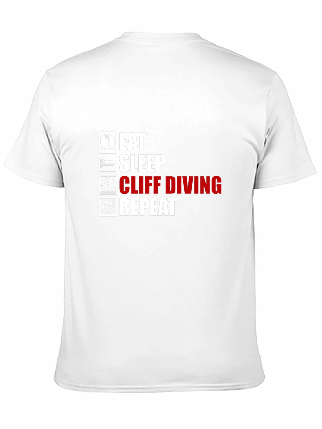 Eat Sleep Cliff Diving Repeat Black T-Shirt