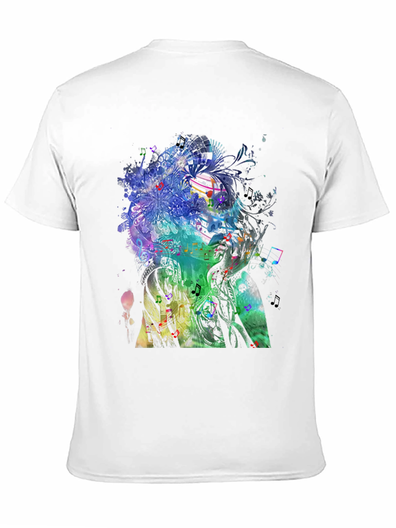 Music Art Print Mens Black T-Shirt