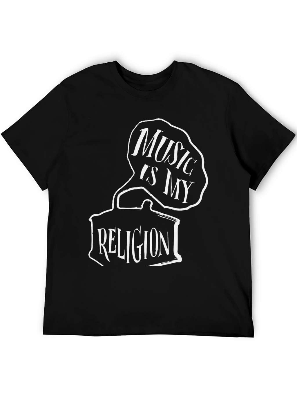 Music is My Religion Black T-Shirt