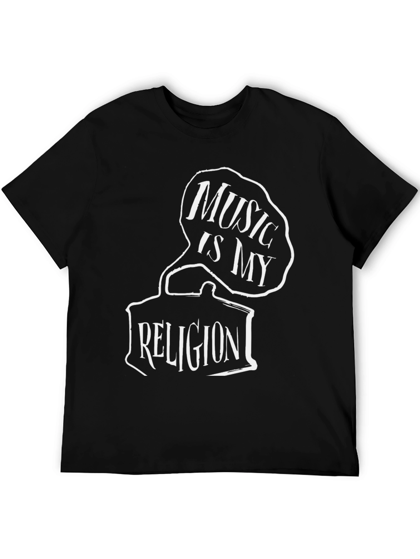 Music is My Religion Black T-Shirt