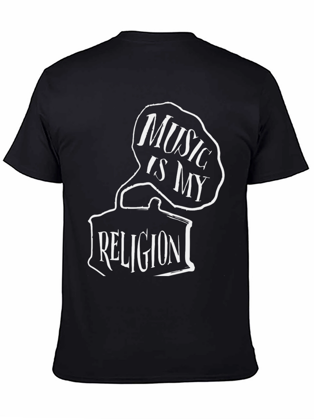 Music is My Religion Black T-Shirt