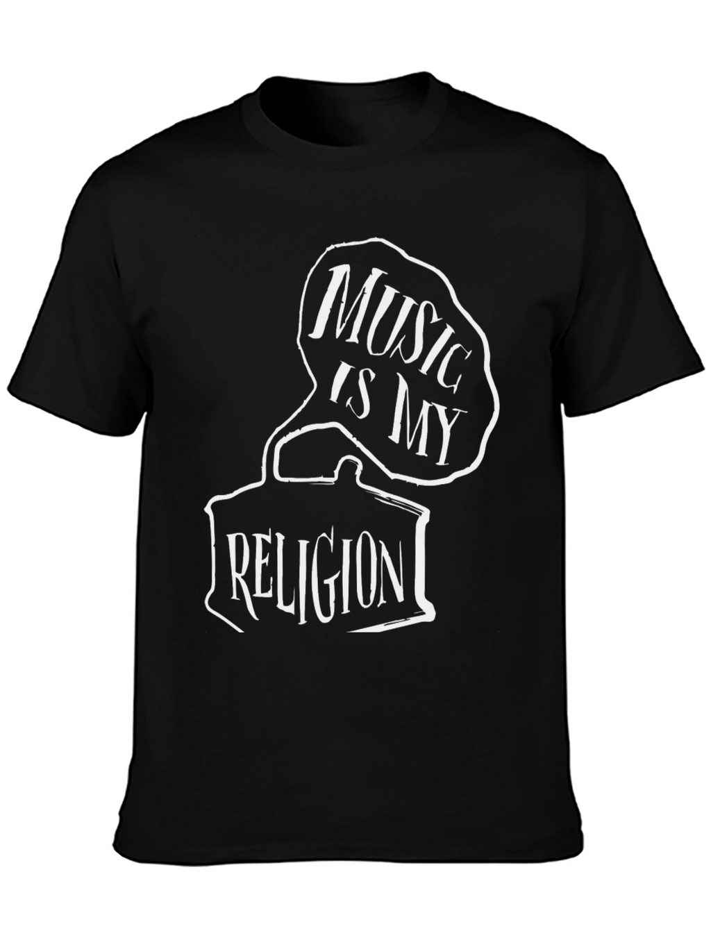 Music is My Religion Black T-Shirt