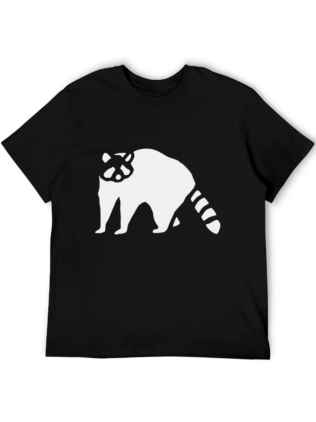 Raccoon Graphic T-Shirt - Black Cotton Tee