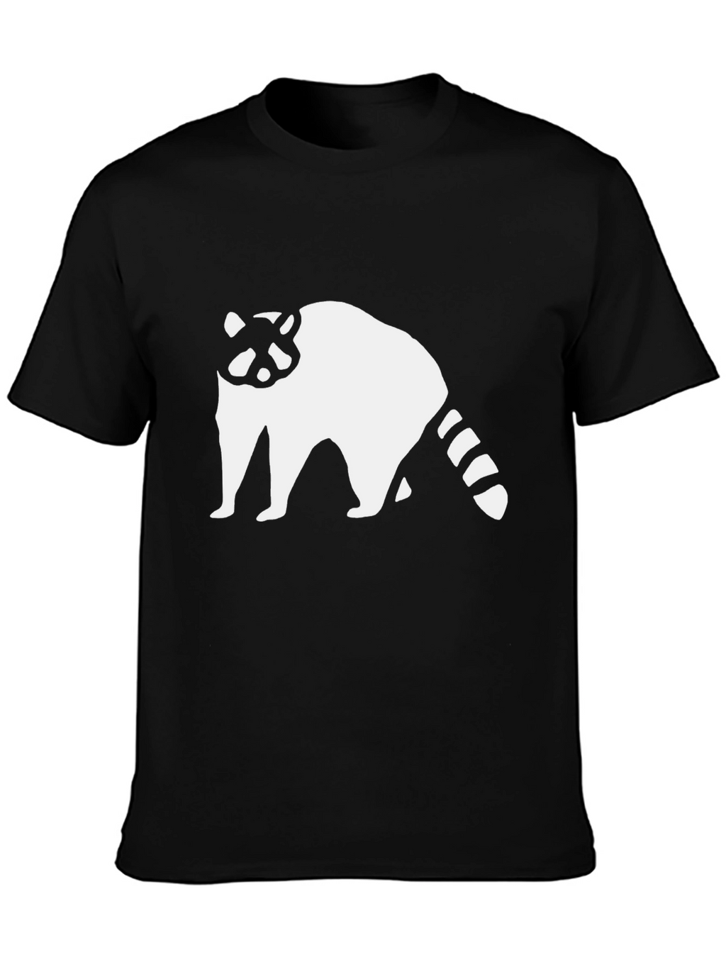 Raccoon Graphic T-Shirt - Black Cotton Tee
