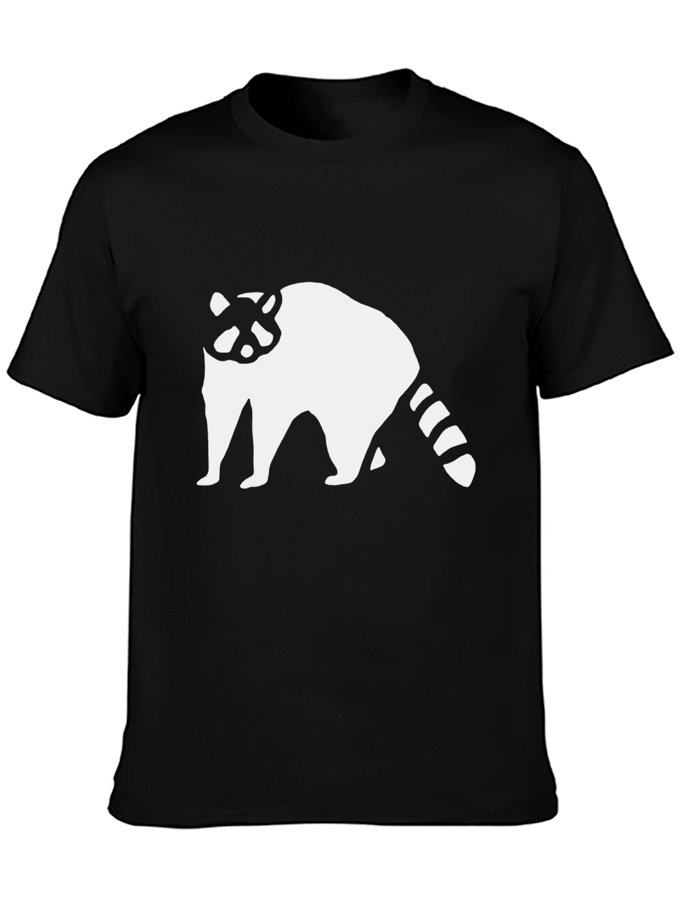 Raccoon Graphic T-Shirt - Black Cotton Tee