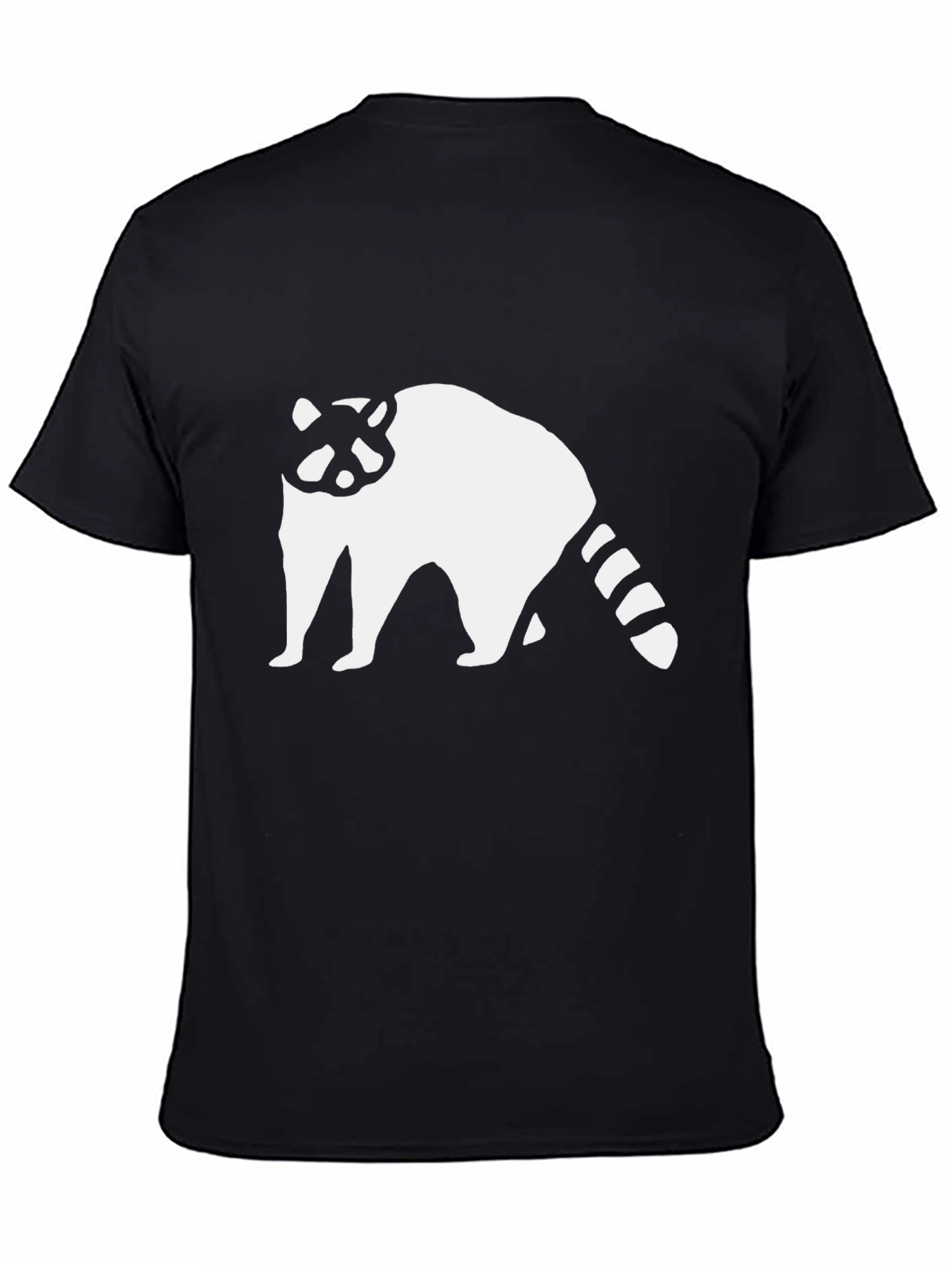 Raccoon Graphic T-Shirt - Black Cotton Tee