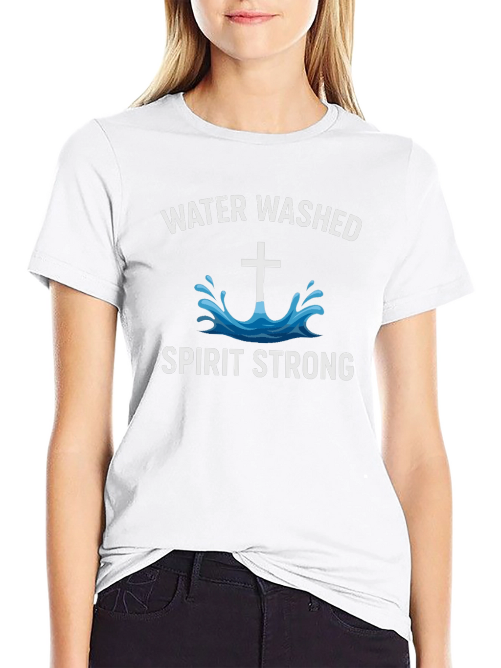 Water Washed Spirit Strong Graphic Tee