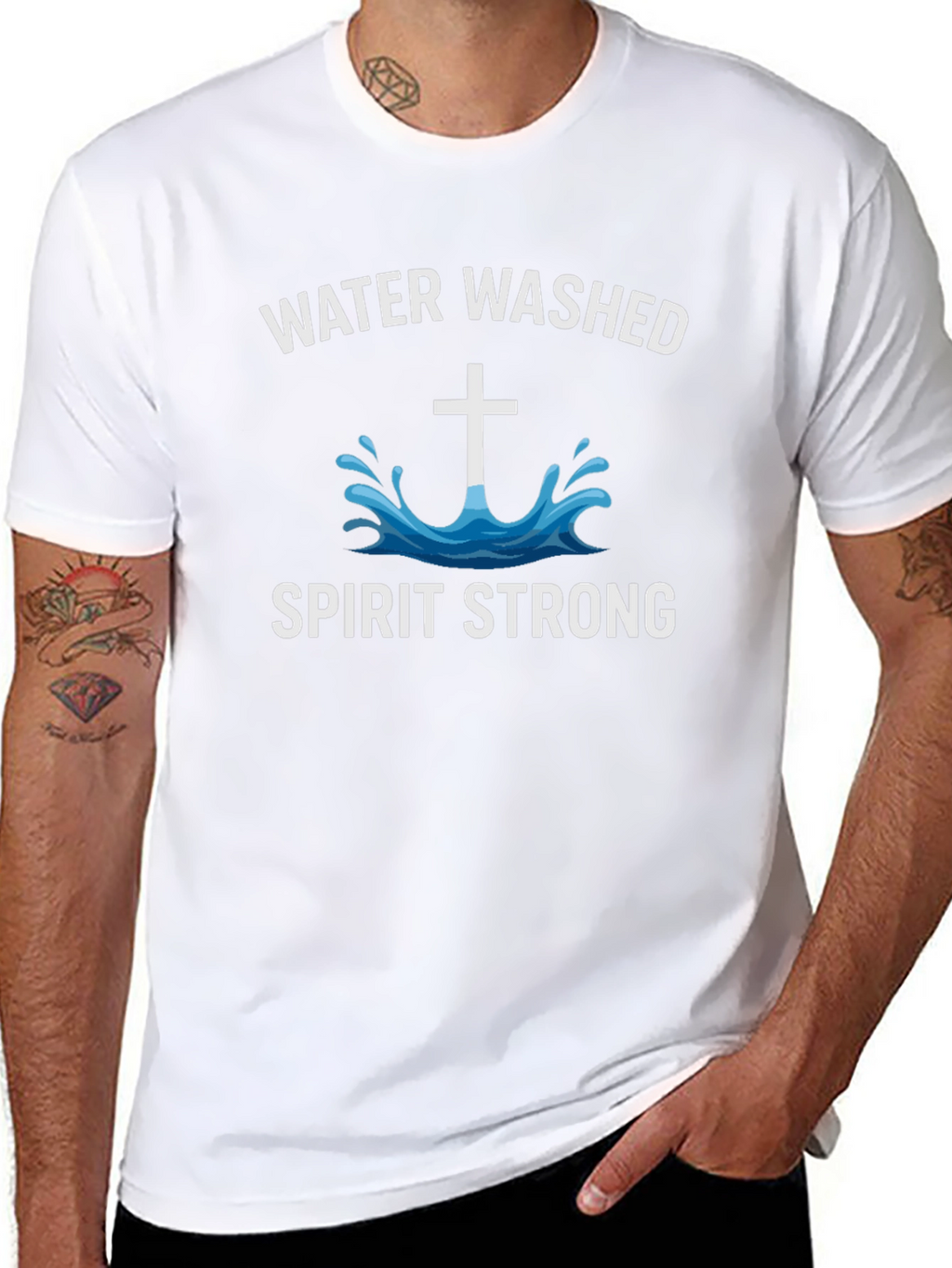 Water Washed Spirit Strong Graphic Tee