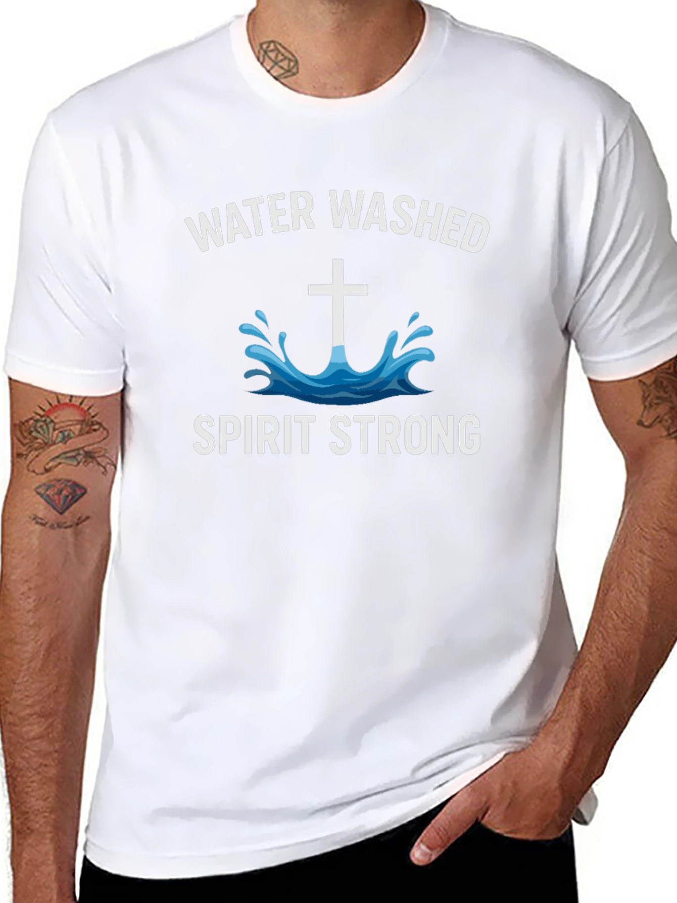 Water Washed Spirit Strong Graphic Tee