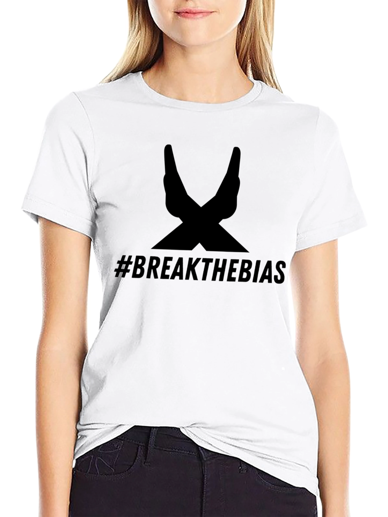 Break the Bias Black T-Shirt