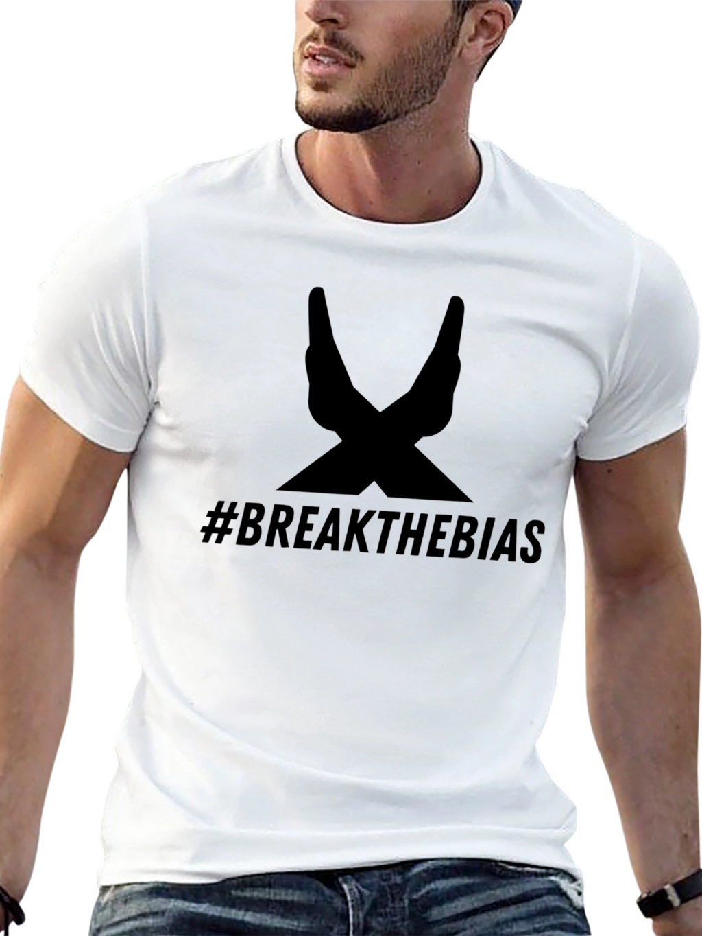 Break the Bias Black T-Shirt