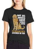 Dog Angel T-Shirt: Furry Friends with Vests
