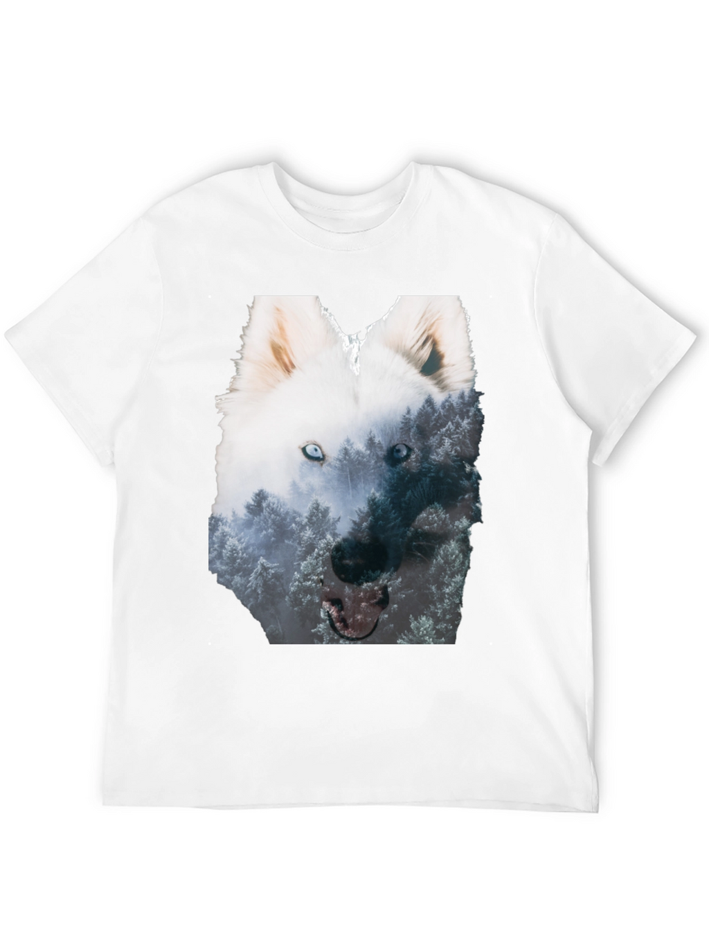 Wolf Forest Graphic Black T-Shirt