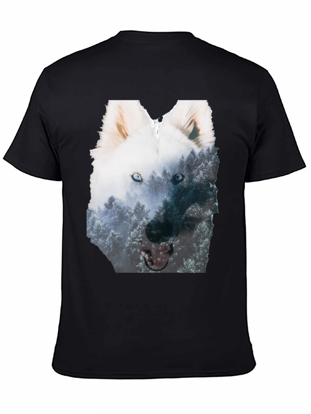 Wolf Forest Graphic Black T-Shirt