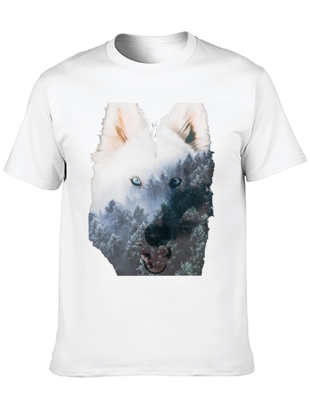 Wolf Forest Graphic Black T-Shirt